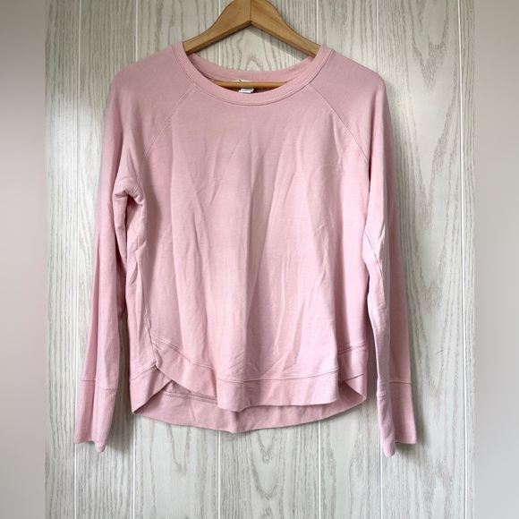 Athleta Women's Mindset Sweatshirt Medium Light Pink Long Sleeve Crewneck Modal - Picture 4 of 5